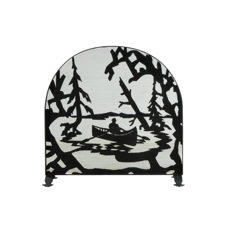 Rustic Lodge Fireplace Screen