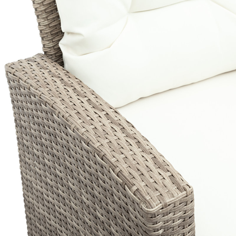 Éclairage extérieur - Canapé modulaire en U 4 pièces avec coussins flamboyants et table basse