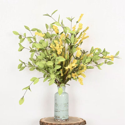 Arrangement floral de baies de fleurs sauvages artificielles de 24 po pour le vase, la verdure de la ferme, le long feuillage floral et le bouquet en vrac pour la fête de mariage