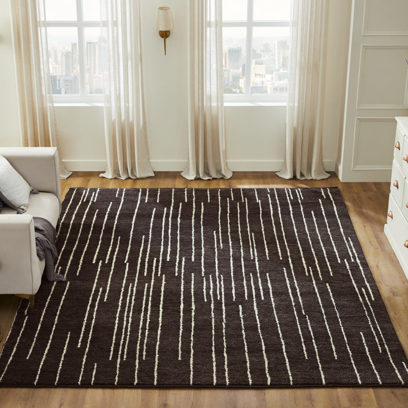 Tapis en laine noué à la main Urban Ridge, Rectangulaire 8 pi x 10 pi