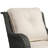 Auryanna Rattan Outdoor Furniture 2 Swivel Chairs with Waterproof Coushions and Glass Top Table Set-425536676-425536673