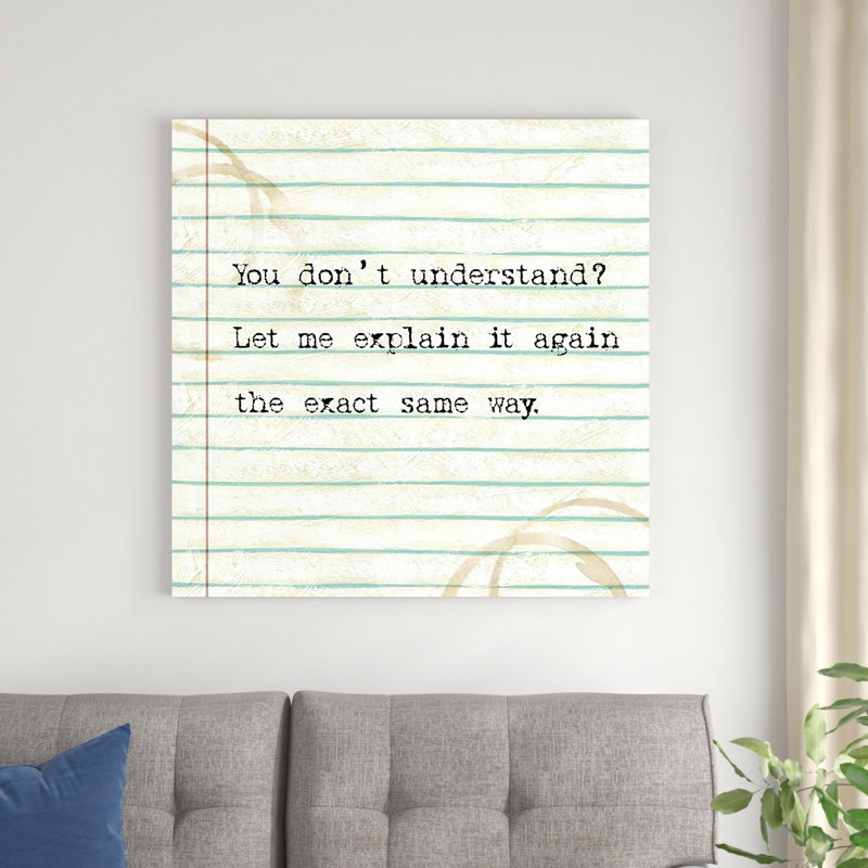 "Office Snark II" par Studio W - Art textuel sur toile tendue, H 36 po x l 36 po