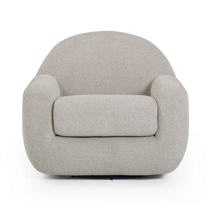 Fauteuil pivotant gris chaud Tiago
