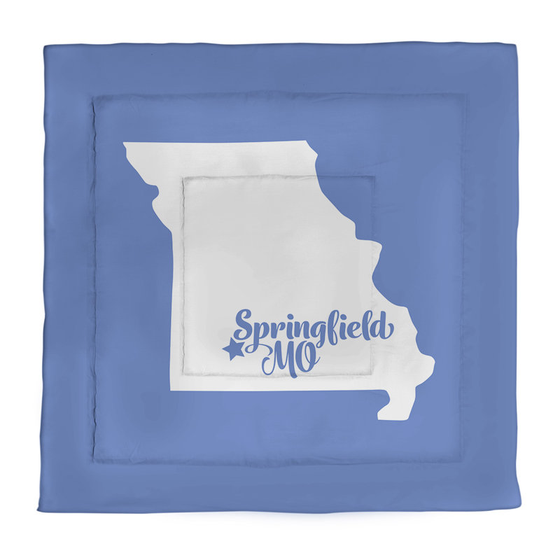 Missouri Polyester Percale Comforter, Blue