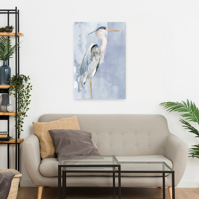 Héron 3 oiseaux, art côtier, H 24 po x l 16 po