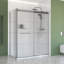 Ensemble de porte de douche rectangulaire sans cadre avec finition en verre cannelé l 48 po x P 36 po x H 76 po Molly-121487394-121487408