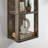 Recife Vertical Three-Tier Modern Shadow Box Cube Display Wall Shelf - White/Black-2012682763