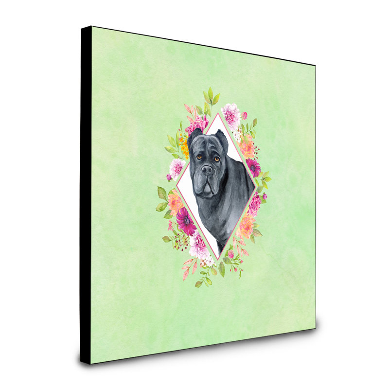 Panneau mural Dollman Flowers, Vert, Cane corso