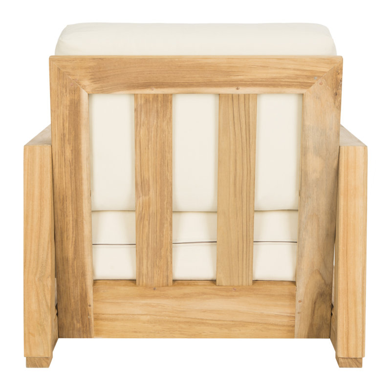 Montford Teak Patio Chair with Cushions, Beige