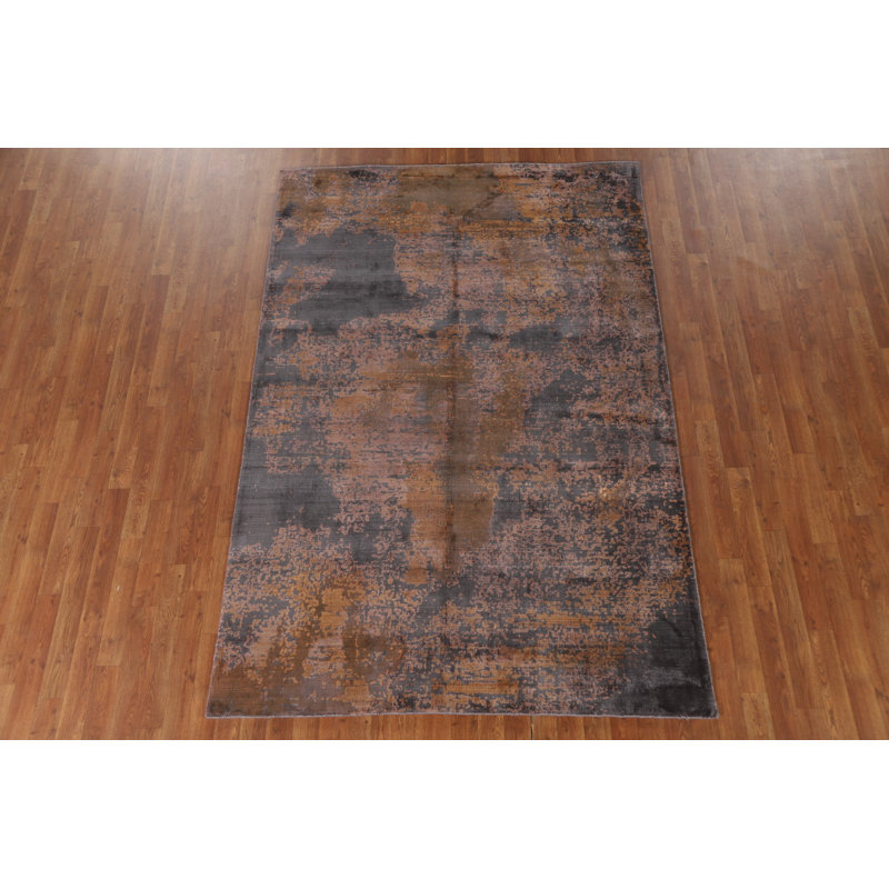 Tapis oriental moderne et abstrait 5 x 8