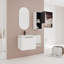Meuble-lavabo mural avec lavabo en céramique