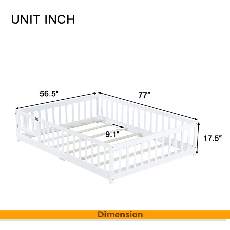 Lit sur pied, Lit double, Blanc