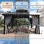 Pavillon de jardin permanent en métal l 10 pi x P 12 pi P 8 pi.