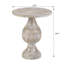 Table d'appoint piédestal blanc délavé-1839774080
