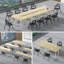  55" Conference Table, Modern Office Meeting Table With Metal Frame (Set Of 2)-1880977173-1880977179