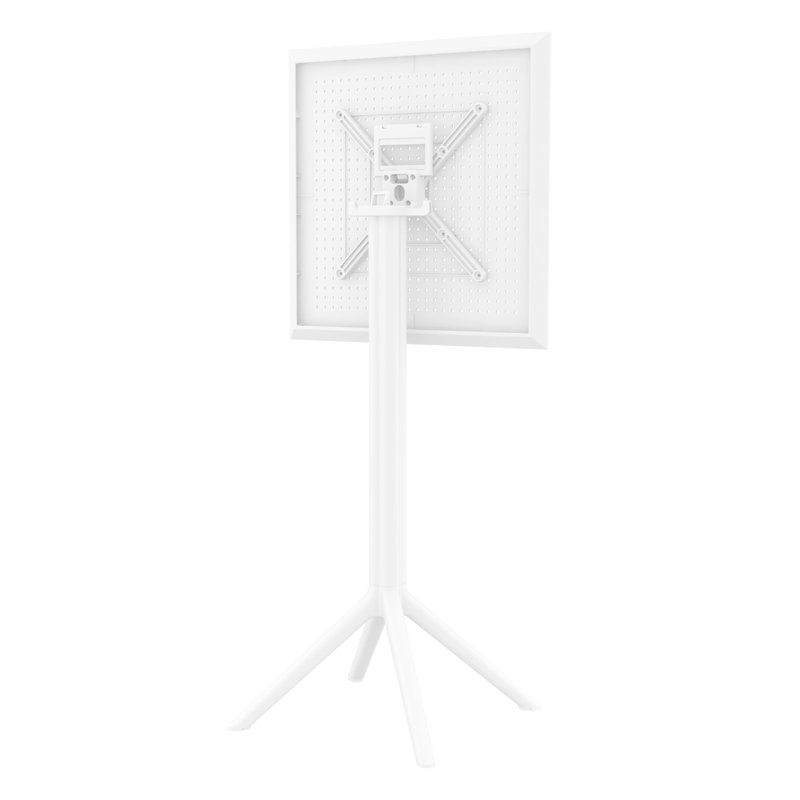 Table de bar d'extérieur pliable en résine 23,6 po Farrah, Blanc