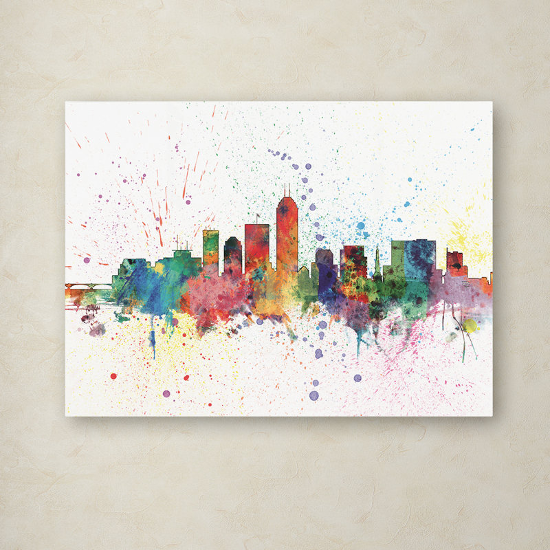 « indianapolis indiana horizon ii », reproduction d’impression sur toile, H 14 po x l 19 po x P 2 po