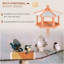 Baronville Wooden Bird Table Free Standing Feeder Garden Birdhouse Φ40x113cm