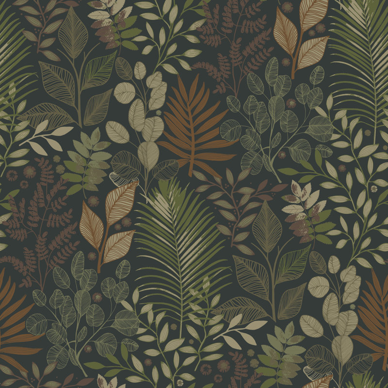 Papier peint Botanicals, Noir