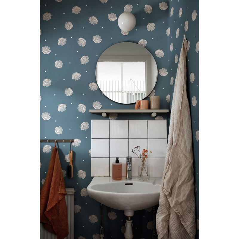 Familj 2 Geometric Wallpaper Roll, Dark Blue