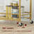 3-Tier Rolling Wine Cart with Glass Holders-449464793-449464775