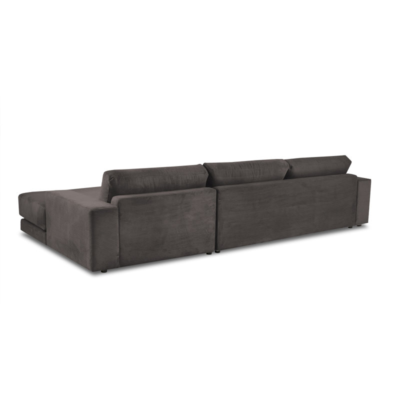 Donatella 6 Seater Sofa Bed, Right Hand Facing, Brown Corduroy