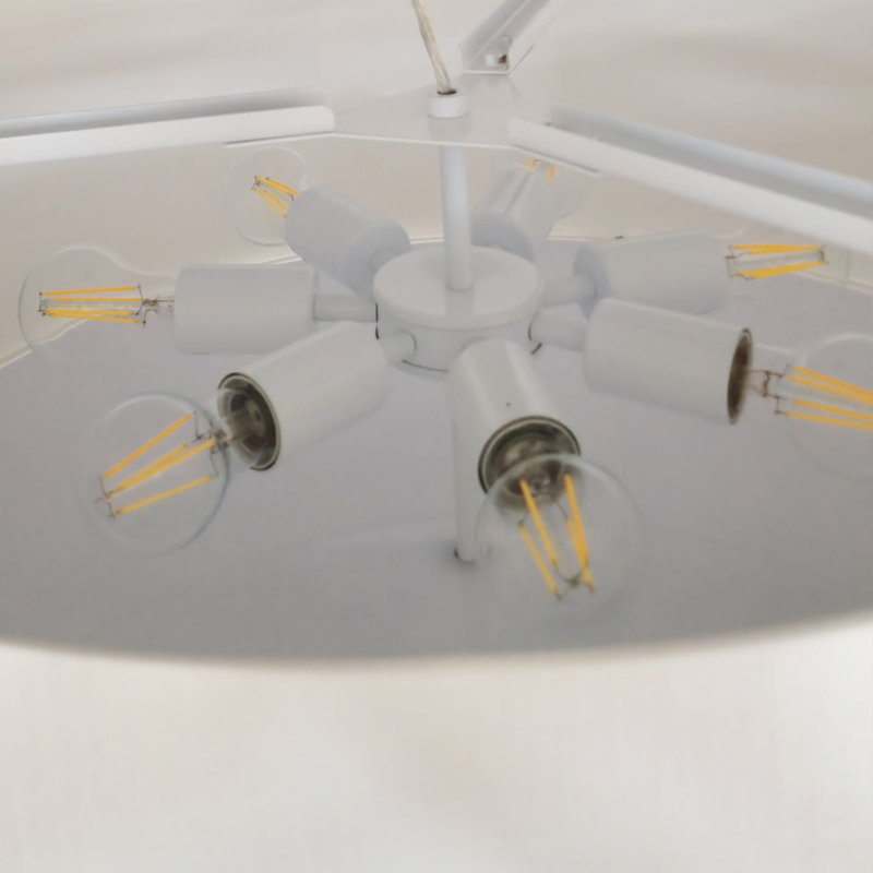 Pearce Pendant, 85" H x 30" W x 30" D, 7 Lights