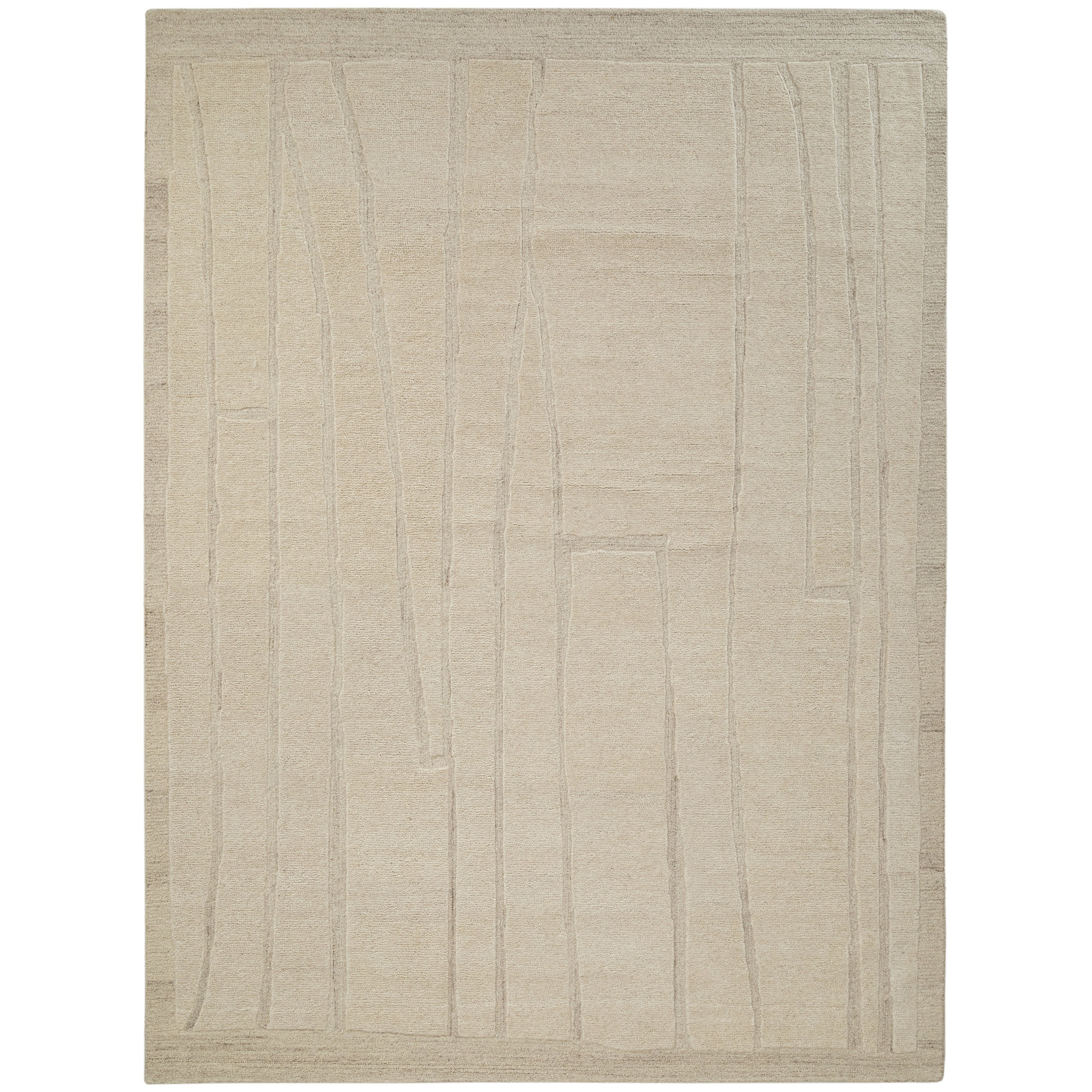 Lira Geometric Hand Tufted Wool Area Rug, Rectangle 8`9" x 11`9"