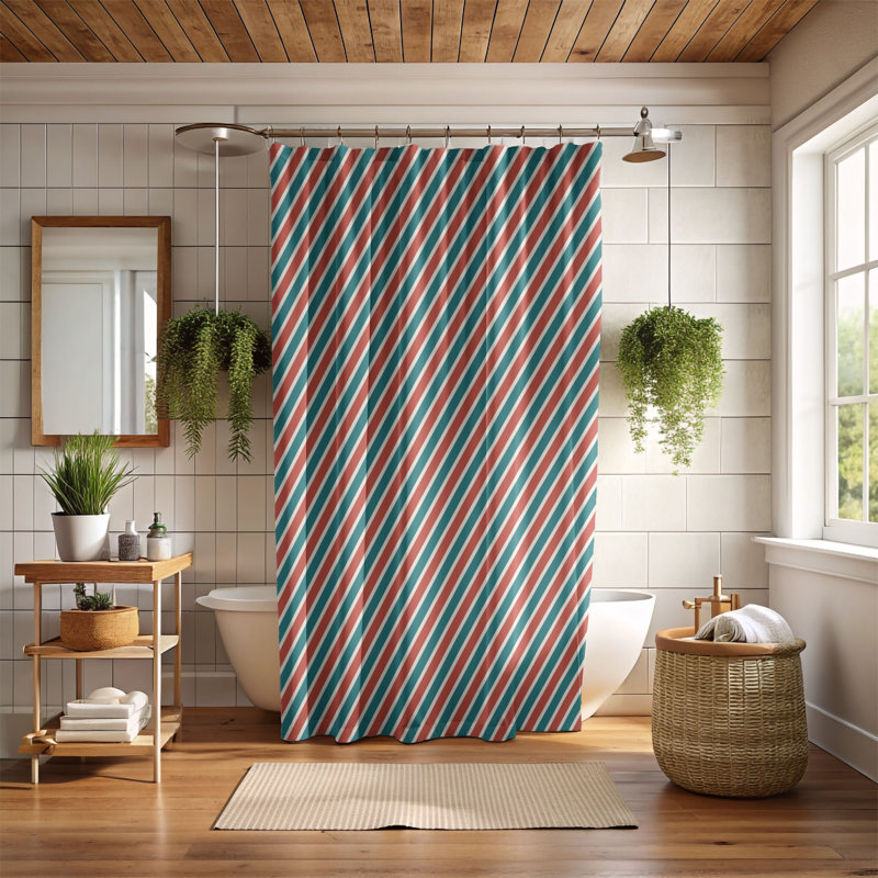 Rideau de douche Lime Red - Premium, H 74 po x l 71 po