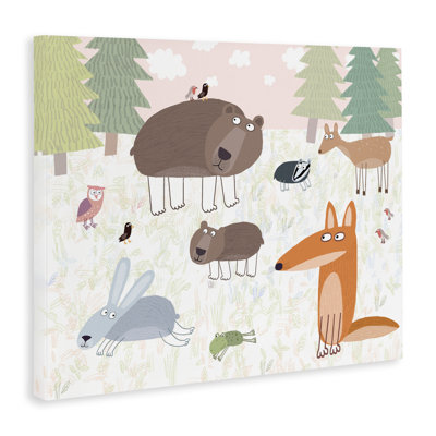 Forest Animals Out and About Canvas, design by Carla Daly