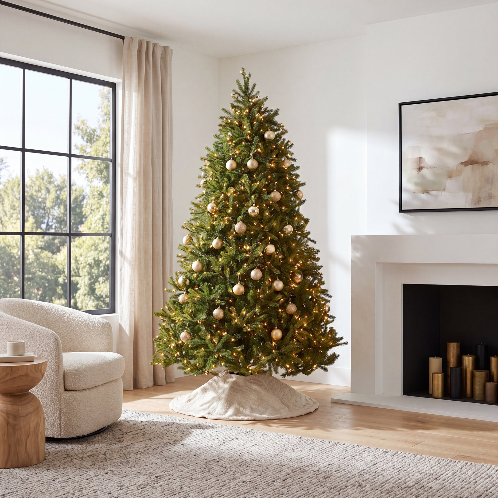 Pre-Lit Fir Christmas Tree, 6.5'