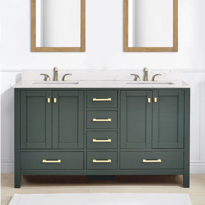 60" Freestanding Modern Bathroom Vanity With Double Sink