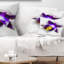 Coussin décoratif à fleurs bleues et stigmatisation jaune-29893760-89808900