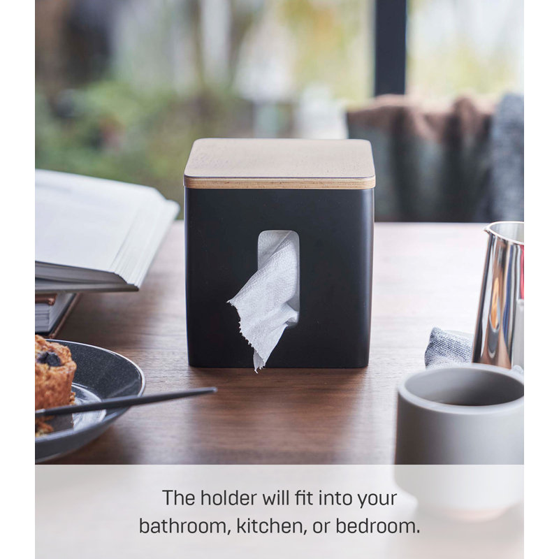 Black Compact Metal Paper Holder for Tissue and Napkins