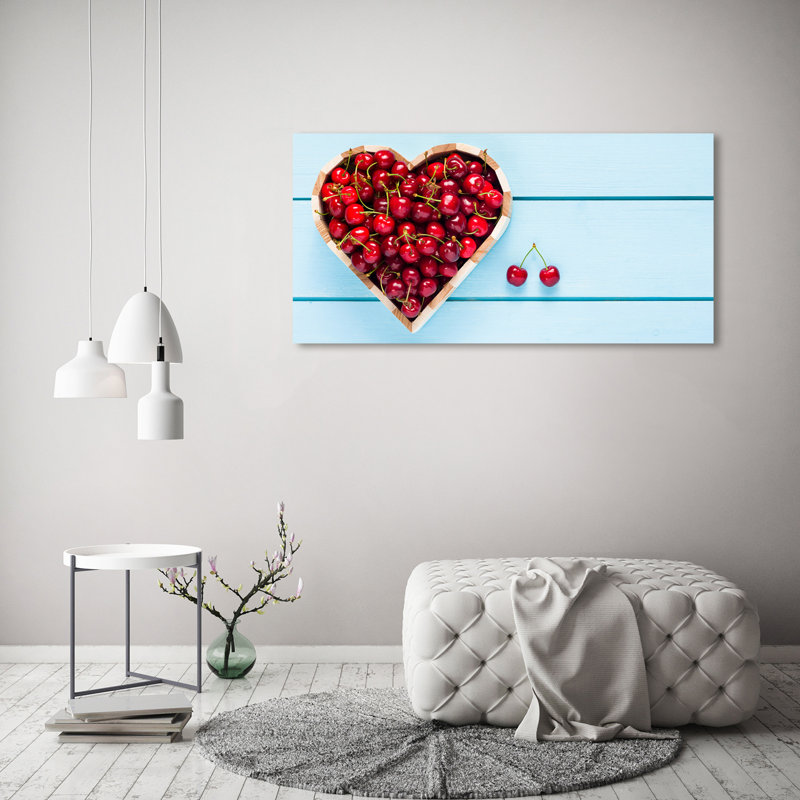 Heart From Cherry - Wrapped Canvas Print