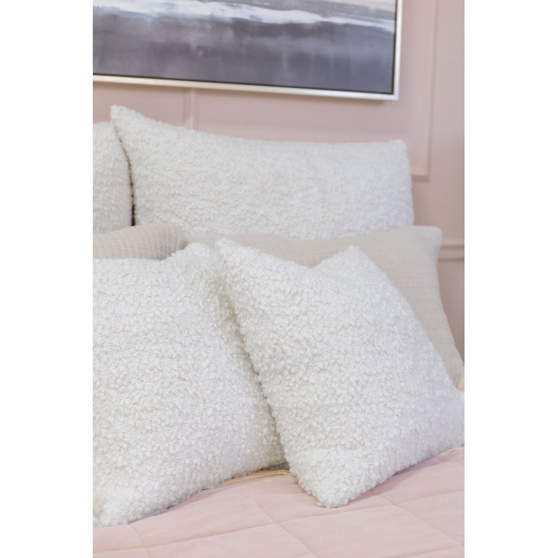 Murphy Pillow Cover & Insert, Ivory, Square 20"