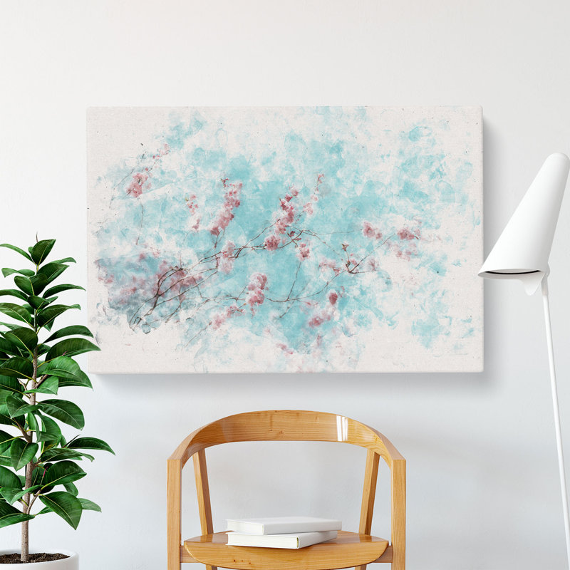 Beautiful Pink Cherry Blossom Tree - Wrapped Canvas, 60cm H x 91cm W x 3cm D