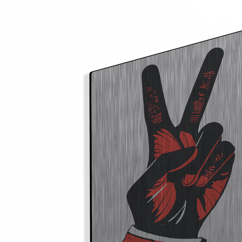 Art mural en métal Winston Porter «Victory In Red» par Andreas Magnusson, H 16 po x l 12 po