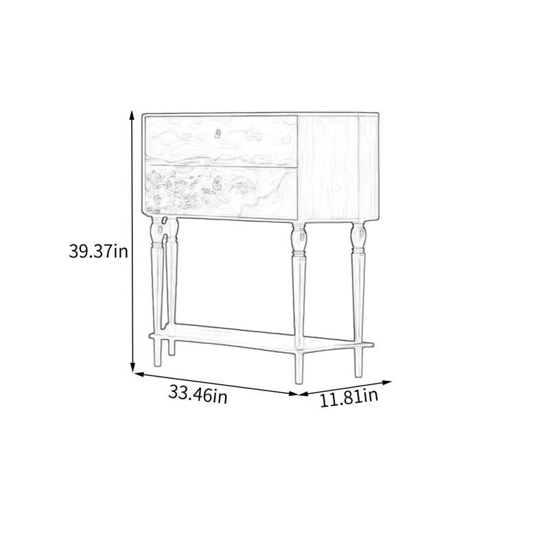 Armoire de rangement élégante avec cadre en bois de frêne blanc, Noyer