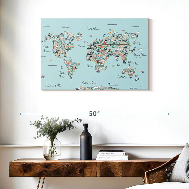 Keiri Educational World Map II, 24" H x 36" W