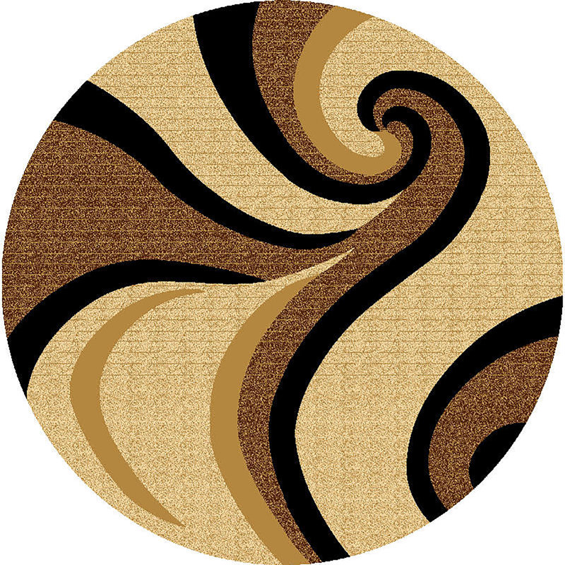 Mccampbell Performance Abstract Indoor Rug, Round 7'
