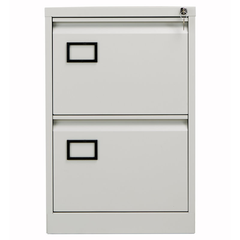 47 cm W 2 -Drawer Steel Filing Cabinet, Grey