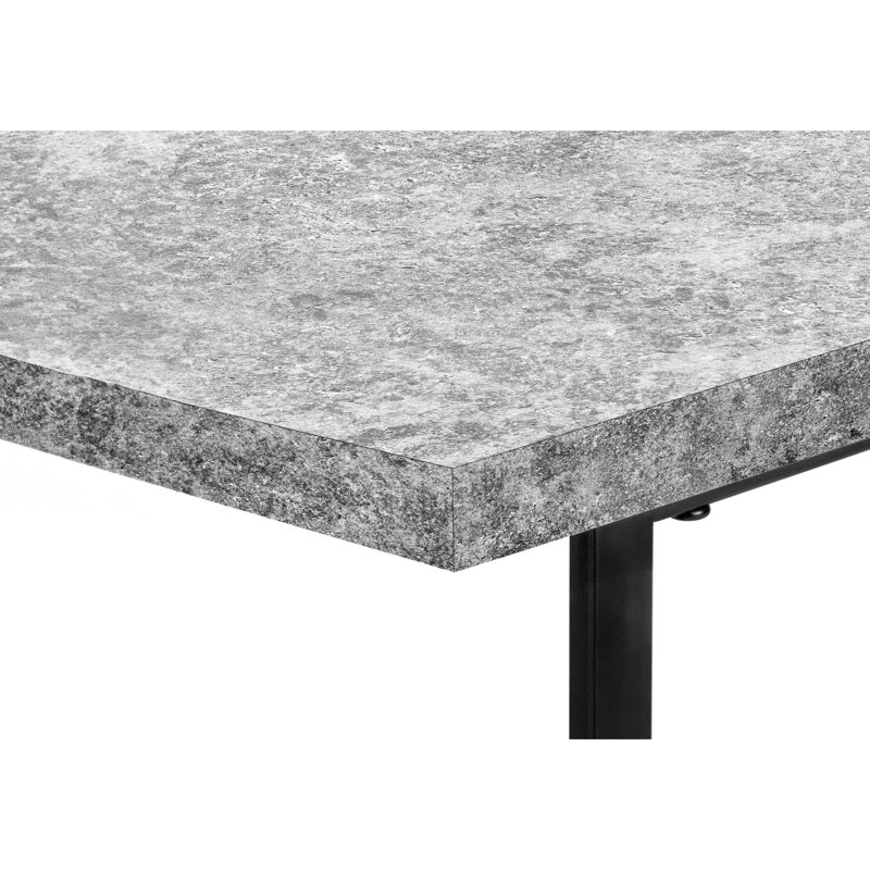 Table d'ordinateur de bureau à domicile avec tablettes - plateau en stratifié gris de 48 po et structure en métal noir, poste de travail contemporain élégant et fonctionnel pour les pieds de bureau, efficacité de 4
