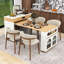 Extendable Kitchen Cart with Folding Top, Dining Table, Built-In Power Outlet and Locking Casters-2004859787