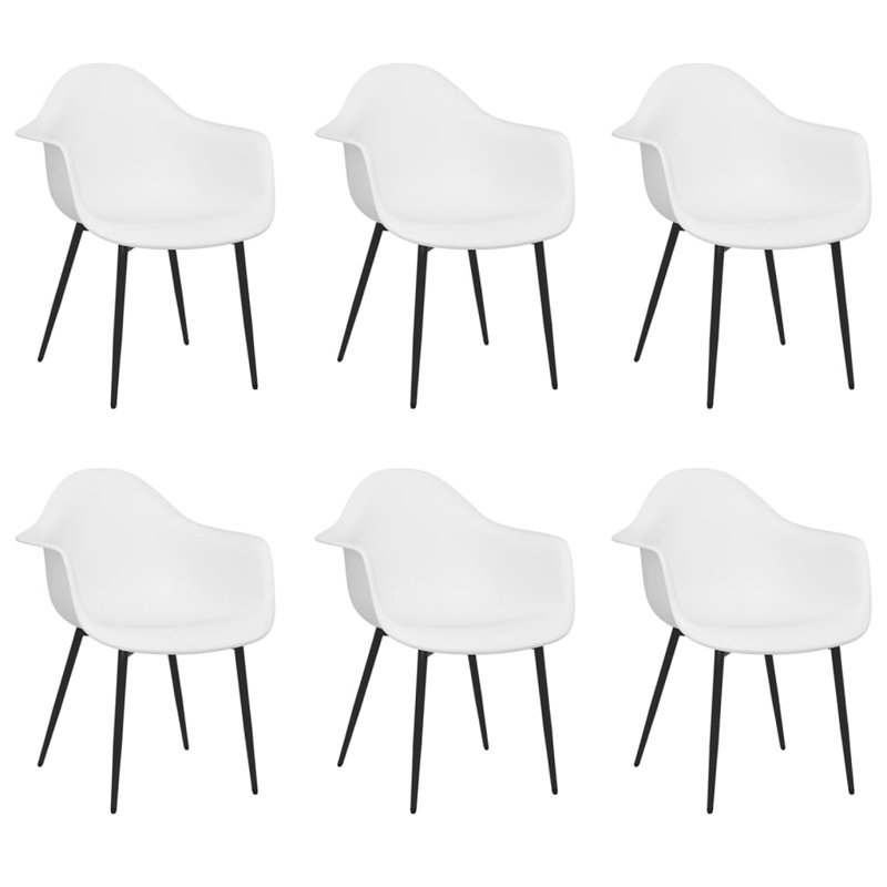 Betancourt 46cm H Metal Side Chair in Black, White, 6