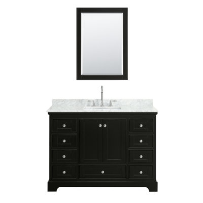 Ensemble de meuble-lavabo simple 48 "avec miroir Deborah