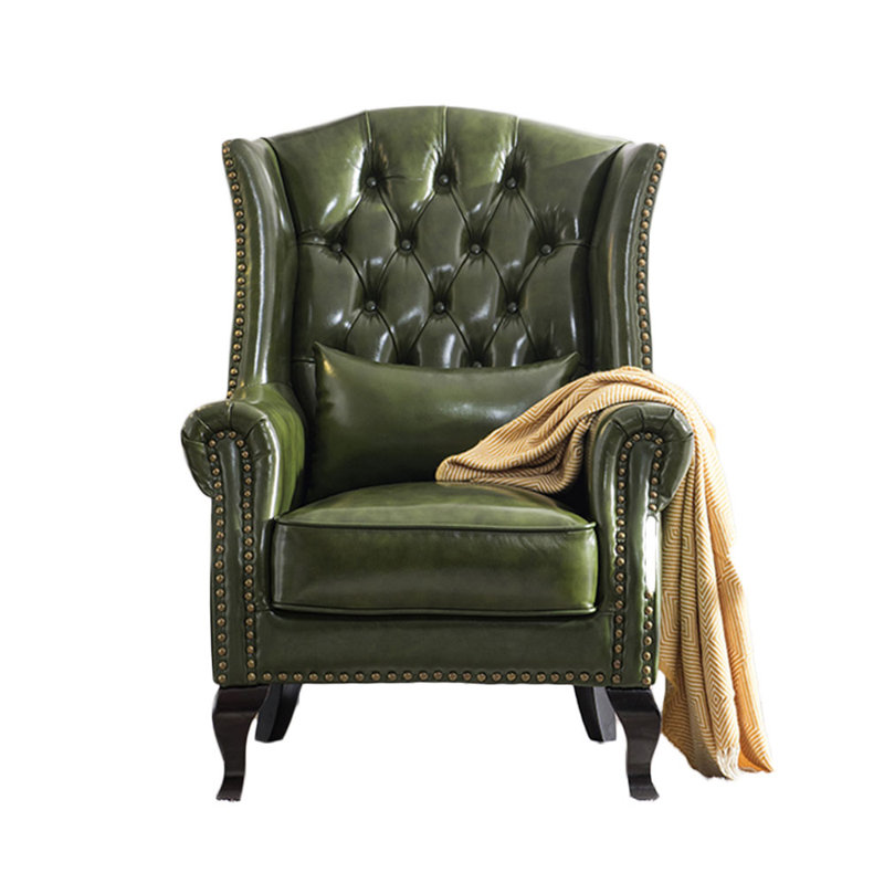 Tekenya Upholstered Accent Chair, Geena Green Faux Leather