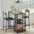 Bar Browndining Table Set For 2 With Storage Shelf And Wine Rack – Space-Saving Counter Height Table With Footrest And 2 Easy-To-Assemble Pu Leather Chairs In Brown-990994241