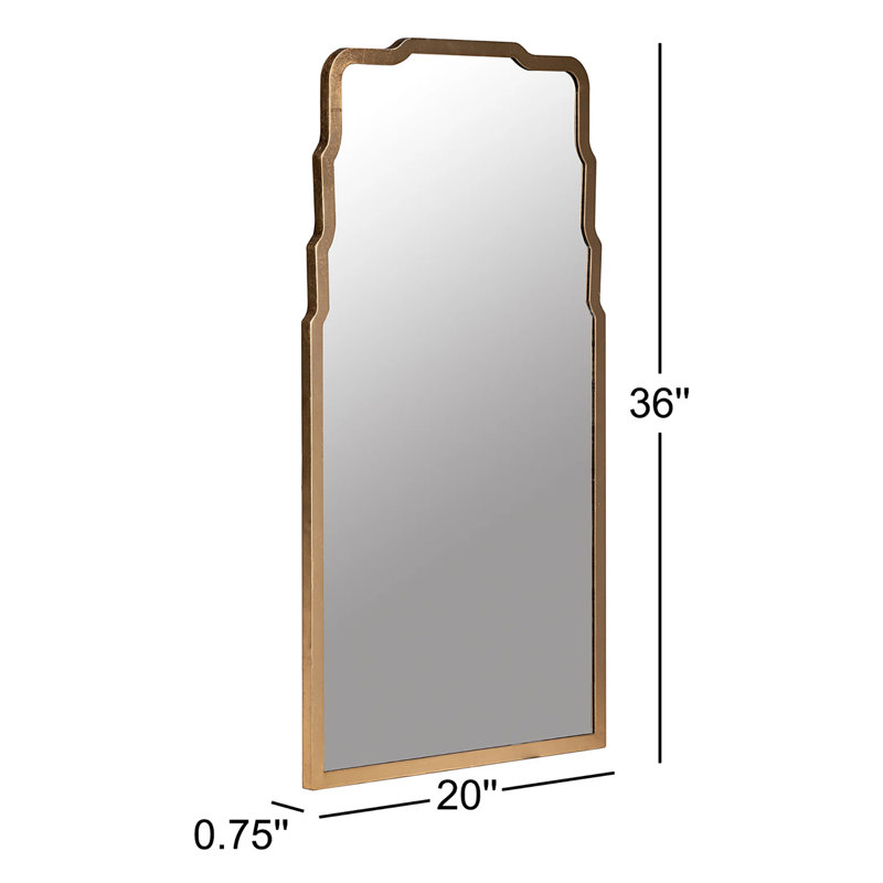 Landen Scalloped Mirror, Gold