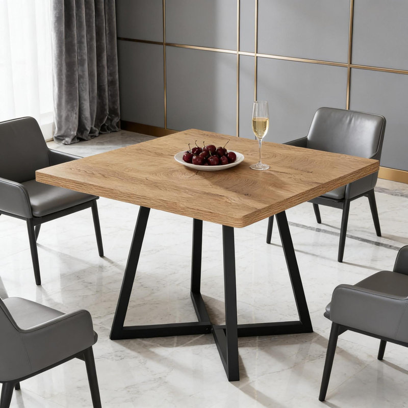 Tables de salle à manger peu encombrantes, métal robuste en MDF, chic industriel et polyvalent